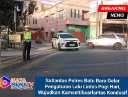 Satlantas Polres Batu Bara Gelar Pengaturan Lalu Lintas Pagi Hari, Wujudkan Kamseltibcarlantas Kondusif