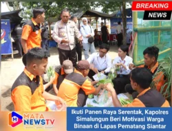 Ikuti Panen Raya Serentak, Kapolres Simalungun Beri Motivasi Warga Binaan di Lapas Pematang Siantar