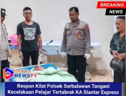 Respon Kilat Polsek Serbalawan Tangani Kecelakaan Pelajar Tertabrak KA Siantar Express