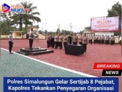 Polres Simalungun Gelar Sertijab 8 Pejabat, Kapolres Tekankan Penyegaran Organisasi