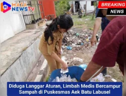 Diduga Langgar Aturan, Limbah Medis Bercampur Sampah di Puskesmas Aek Batu Labusel