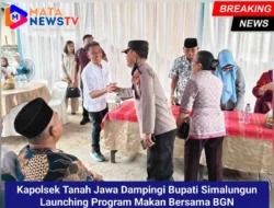 Kapolsek Tanah Jawa Dampingi Bupati Simalungun Launching Program Makan Bersama BGN