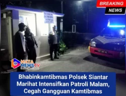 Bhabinkamtibmas Polsek Siantar Marihat Intensifkan Patroli Malam, Cegah Gangguan Kamtibmas