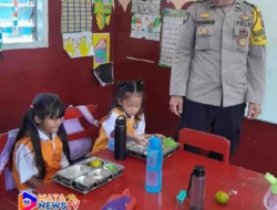 Bhabinkamtibmas Polsek Siantar Timur Monitoring Distribusi MBG di TK Kemala Bhayangkari 06