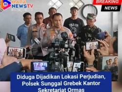 Diduga Dijadikan Lokasi Perjudian, Polsek Sunggal Grebek Kantor Sekretariat Ormas