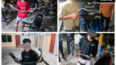 Patroli Hingga Subuh, Timsus Dayok Mirah Polres Pematangsiantar Amankan 6 Sepeda Motor Knalpot Brong