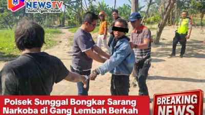 Polsek Sunggal Bongkar Sarang Narkoba di Gang Lembah Berkah