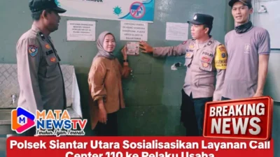 Polsek Siantar Utara Sosialisasikan Layanan Call Center 110 ke Pelaku Usaha