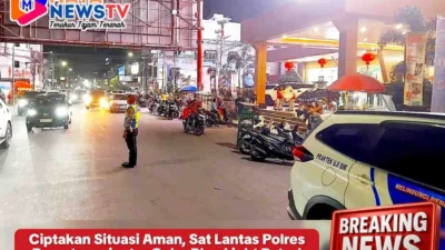 Ciptakan Situasi Aman, Sat Lantas Polres Pematangsiantar Gelar Blue Light Patrol