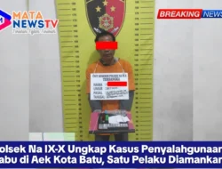 Polsek Na IX-X Ungkap Kasus Penyalahgunaan Sabu di Aek Kota Batu, Satu Pelaku Diamankan