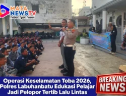 Operasi Keselamatan Toba 2026, Polres Labuhanbatu Edukasi Pelajar Jadi Pelopor Tertib Lalu Lintas
