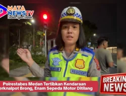 Polrestabes Medan Tertibkan Kendaraan Berknalpot Brong, Enam Sepeda Motor Ditilang
