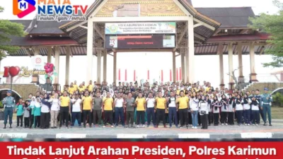 Tindak Lanjut Arahan Presiden, Polres Karimun Gelar Kurve dan Gotong Royong Serentak