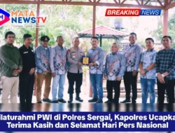 Silaturahmi PWI di Polres Sergai, Kapolres Ucapkan Terima Kasih dan Selamat Hari Pers Nasional