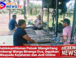 Bhabinkamtibmas Polsek Silangkitang Sambangi Warga Binanga Dua, Ingatkan Waspada Kejahatan dan Judi Online
