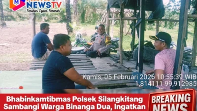 Bhabinkamtibmas Polsek Silangkitang Sambangi Warga Binanga Dua, Ingatkan Waspada Kejahatan dan Judi Online