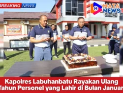 Kapolres Labuhanbatu Rayakan Ulang Tahun Personel yang Lahir di Bulan Januari
