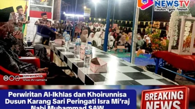 Perwiritan Al-Ikhlas dan Khoirunnisa Dusun Karang Sari Peringati Isra Mi’raj Nabi Muhammad SAW