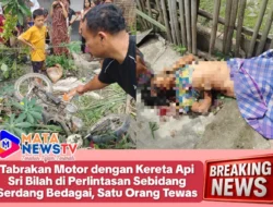 Tabrakan Motor dengan Kereta Api Sri Bilah di Perlintasan Sebidang Serdang Bedagai, Satu Orang Tewas