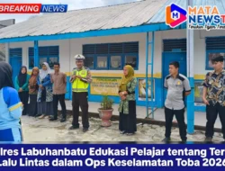 Polres Labuhanbatu Edukasi Pelajar tentang Tertib Lalu Lintas dalam Ops Keselamatan Toba 2026