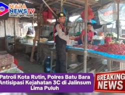 Patroli Kota Rutin, Polres Batu Bara Antisipasi Kejahatan 3C di Jalinsum Lima Puluh