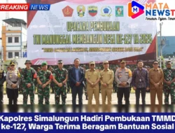 Kapolres Simalungun Hadiri Pembukaan TMMD ke-127, Warga Terima Beragam Bantuan Sosial