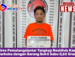 Polres Pematangsiantar Tangkap Residivis Kasus Narkoba dengan Barang Bukti Sabu 0,60 Gram