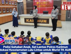 Polisi Sahabat Anak, Sat Lantas Polres Karimun Edukasi Keselamatan Lalu Lintas untuk Murid TK AURA