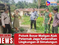 Polsek Bosar Maligas Ajak Peternak Jaga Kebersihan Lingkungan di Simalungun