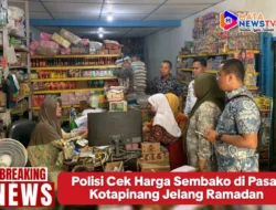 Polisi Cek Harga Sembako di Pasar Kotapinang Jelang Ramadan