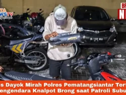 Timsus Dayok Mirah Polres Pematangsiantar Tertibkan Pengendara Knalpot Brong saat Patroli Subuh