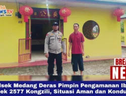 Kapolsek Medang Deras Pimpin Pengamanan Ibadah Imlek 2577 Kongzili, Situasi Aman dan Kondusif