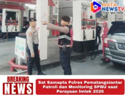 Sat Samapta Polres Pematangsiantar Patroli dan Monitoring SPBU saat Perayaan Imlek 2026