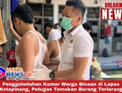 Penggeledahan Kamar Warga Binaan di Lapas Kotapinang, Petugas Temukan Barang Terlarang