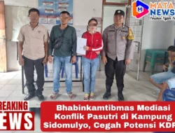 Bhabinkamtibmas Mediasi Konflik Pasutri di Kampung Sidomulyo, Cegah Potensi KDRT