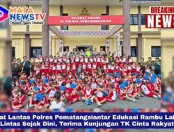 Sat Lantas Polres Pematangsiantar Edukasi Rambu Lalu Lintas Sejak Dini, Terima Kunjungan TK Cinta Rakyat