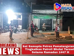 Sat Samapta Polres Pematangsiantar Tingkatkan Patroli Sholat Tarawih Selama Ramadan 1447 H
