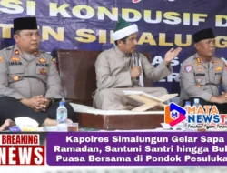 Kapolres Simalungun Gelar Sapa Ramadan, Santuni Santri hingga Buka Puasa Bersama di Pondok Pesulukan