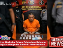 Satres Narkoba Polres Pelabuhan Belawan Ringkus Pengedar Sabu di Jalan Rawe 6
