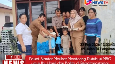 Polsek Siantar Marihat Monitoring Distribusi MBG untuk Ibu Hamil dan Balita di Pematangsiantar
