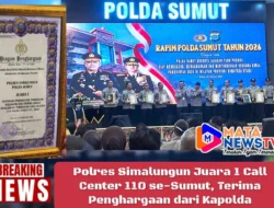 Polres Simalungun Juara 1 Call Center 110 se-Sumut, Terima Penghargaan dari Kapolda