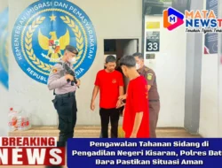 Pengawalan Tahanan Sidang di Pengadilan Negeri Kisaran, Polres Batu Bara Pastikan Situasi Aman