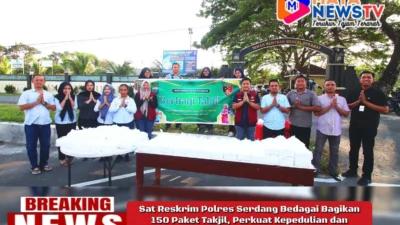 Sat Reskrim Polres Serdang Bedagai Bagikan 150 Paket Takjil, Perkuat Kepedulian dan Keamanan Selama Ramadhan