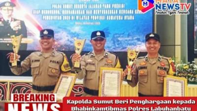 Kapolda Sumut Beri Penghargaan kepada Bhabinkamtibmas Polres Labuhanbatu atas Inovasi Ambulans Gratis