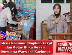 Polres Karimun Bagikan Takjil dan Gelar Buka Puasa Bersama Warga di Karimun