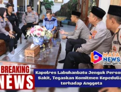 Kapolres Labuhanbatu Jenguk Personel Sakit, Tegaskan Komitmen Kepedulian terhadap Anggota
