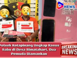 Polsek Kotapinang Ungkap Kasus Sabu di Desa Simatahari, Dua Pemuda Diamankan