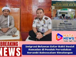 Imigrasi Belawan Gelar Bakti Sosial Ramadan di Pondok Persulukan Serambi Babussalam Simalungun