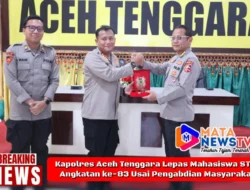 Kapolres Aceh Tenggara Lepas Mahasiswa STIK Angkatan ke-83 Usai Pengabdian Masyarakat