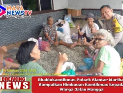 Bhabinkamtibmas Polsek Siantar Marihat Sampaikan Himbauan Kamtibmas kepada Warga Jalan Mangga